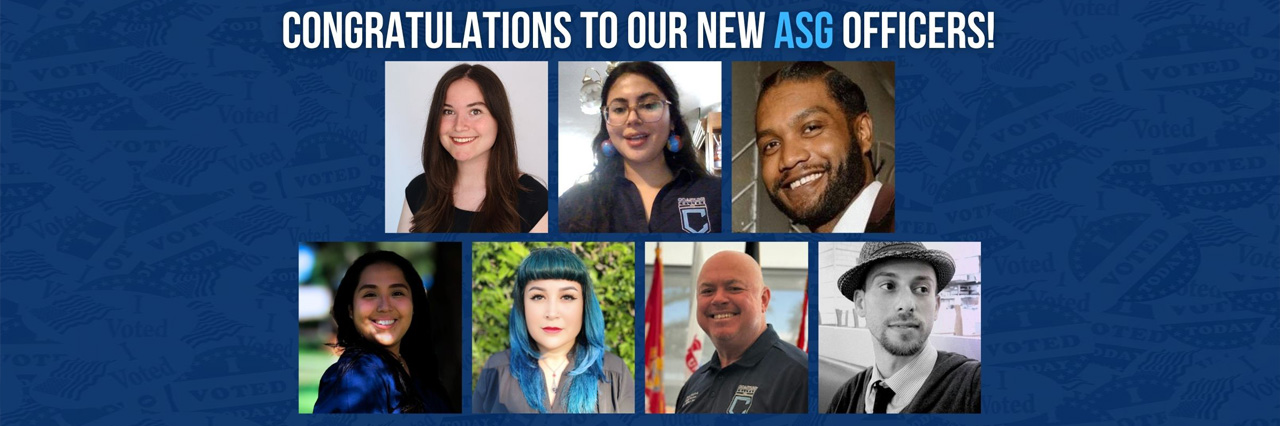 A page displaying the new ASG officers for the 2026-2027 term